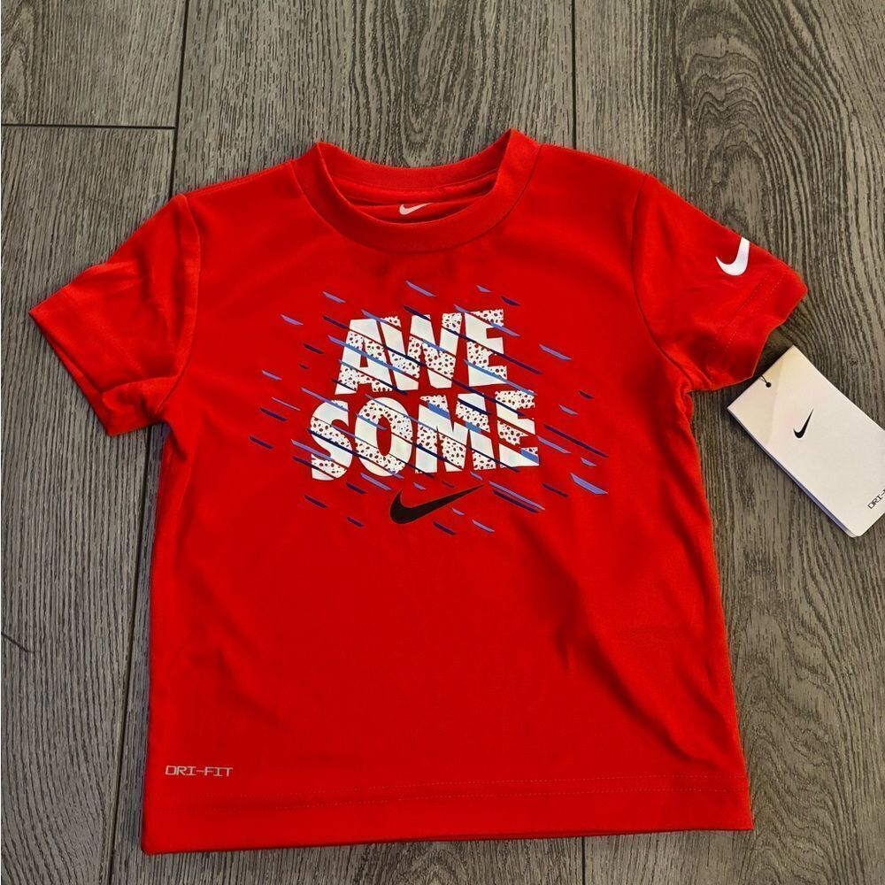 Nike Kids Red Awesome Graphic T-Shirt